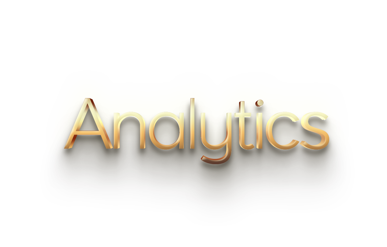 WORD ANALYTICS gold 3D text effects art typography PNG images free